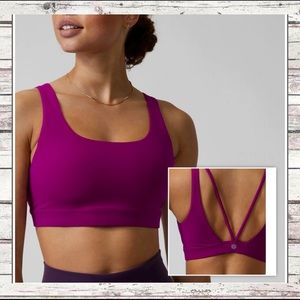 ATHLETA Exhale Bra D-DD+ Color: Exotic Fuchsia NWT